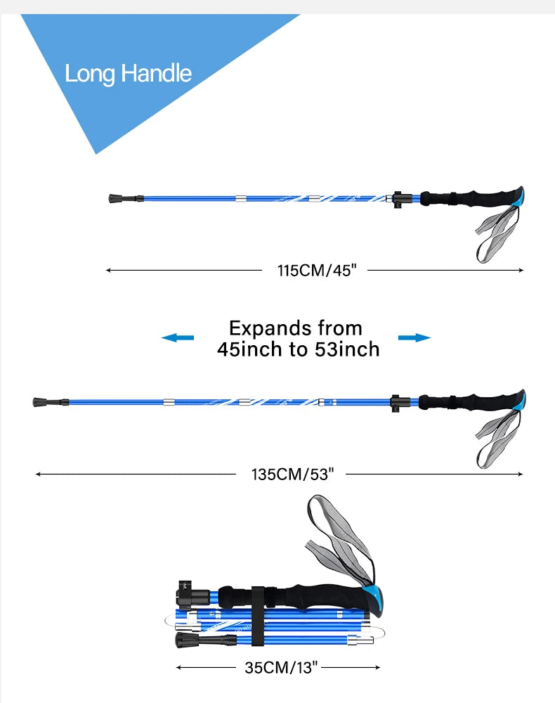 Long/Short Foldable Hiking Trekking Poles