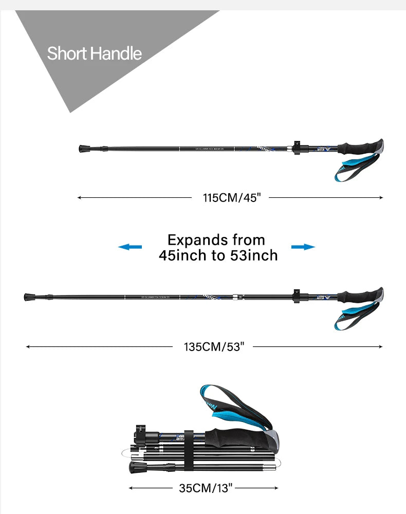 Long/Short Foldable Hiking Trekking Poles