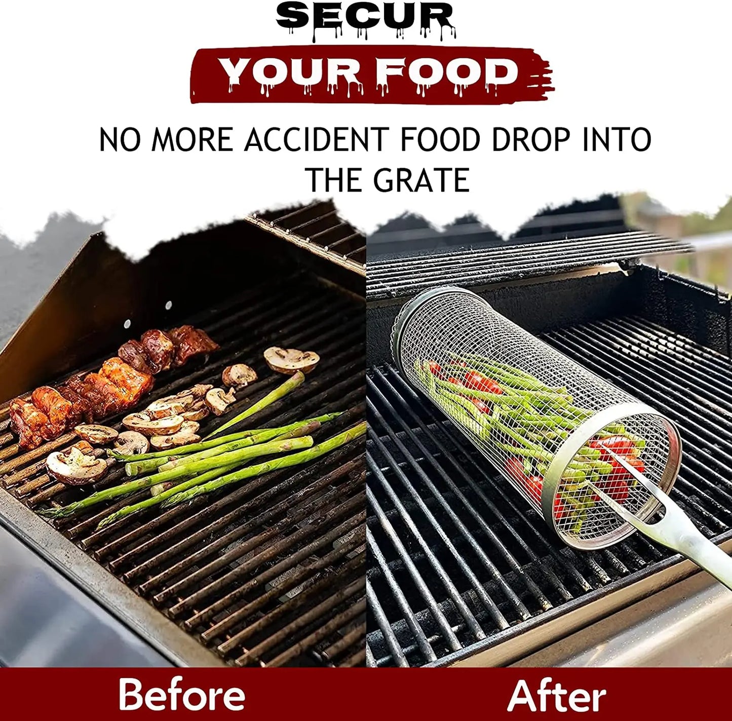 Stainless Steel Wire Mesh BBQ Basket