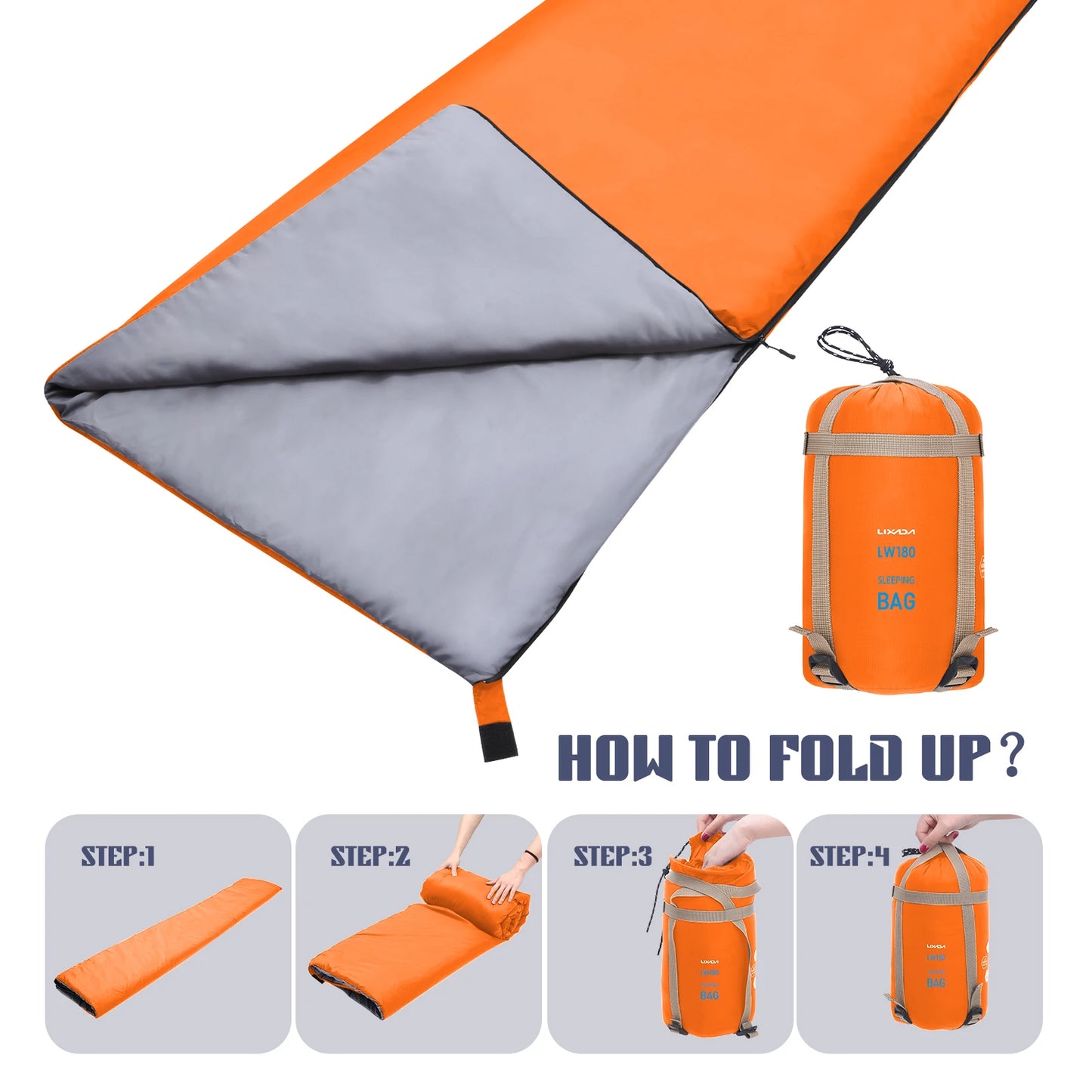Ultralight Adult Envelope Sleeping Bag 190*75cm