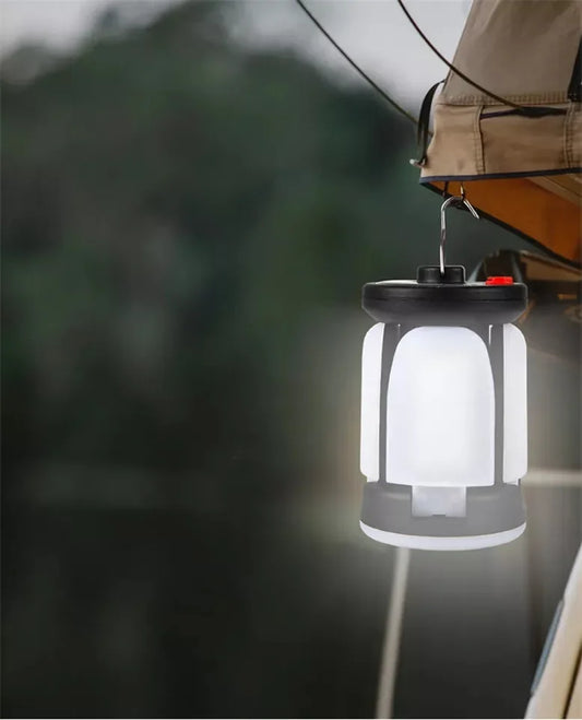 Solar Rechargeable LED Folding Floodlight + Battery Bank